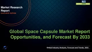 Space Capsule Market to be worth US$ 6.8% Bn by 2033