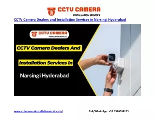 CCTV Camera Dealers And Installation Services in Narsingi Hyderabad