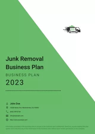 junk removal business plan