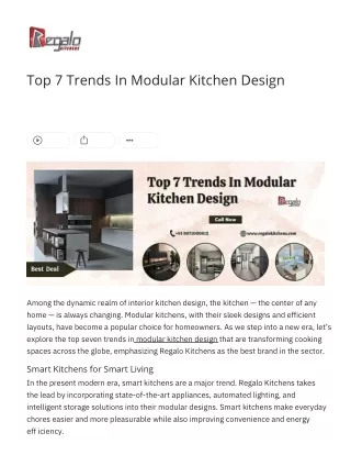 Top 7 Trends In Modular Kitchen Design