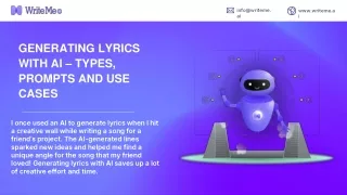 GENERATING LYRICS WITH AI – TYPES, PROMPTS AND USE CASES