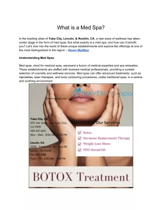 What is a Med Spa?