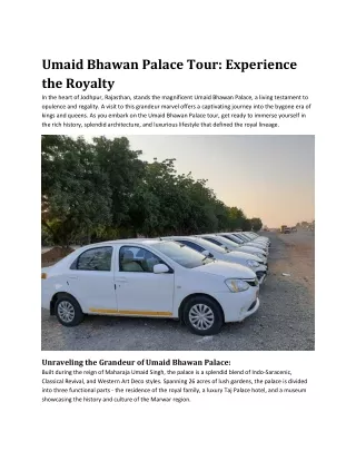 Umaid Bhawan Palace Tour