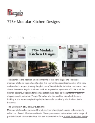 775  Modular Kitchen Designs