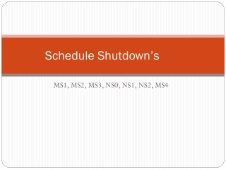 Schedule Shutdown’s
