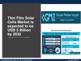 Thin Film Solar Cells Market PPT