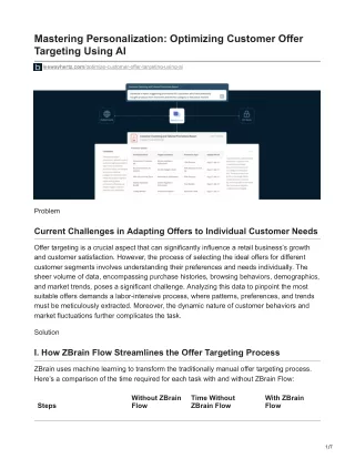 Mastering Personalization - Optimizing Customer Offer Targeting Using AI