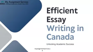 Efficient Essay Writing in Canada