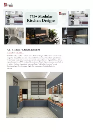 775  Modular Kitchen Designs