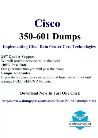 Christmas: Get 20% off Cisco 350-601 Practice Test with DumpsPass4Sure