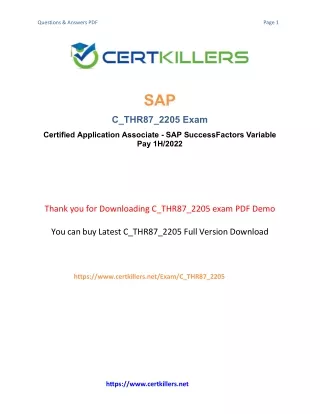 C_THR88_2205 Exam Elevate Your Career with High-Quality Exam Dumps