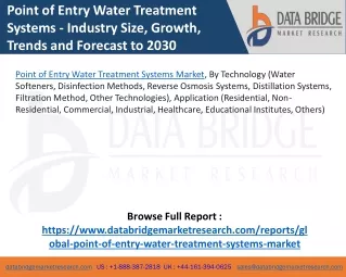 Point of Entry Water Treatment Systems Market