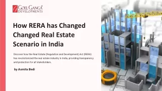 How RERA Has Changed Real Estate Scenario In India (PPT)