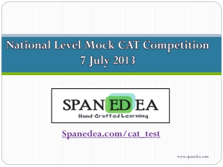 CAT 2013 Free National Level Mock competition