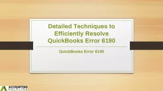 How to overcome QuickBooks Error 6190 in no time