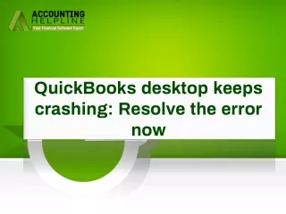 Simple Steps To Resolve QuickBooks desktop keeps crashing error