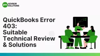 Technical Solutions For QuickBooks Error 403