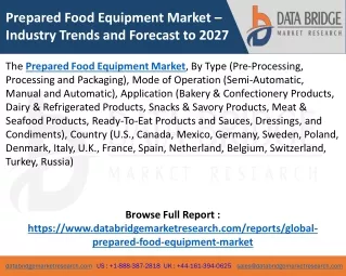 Prepared Food Equipment Market