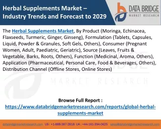 Herbal Supplements Market