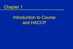 Introduction to Course and HACCP