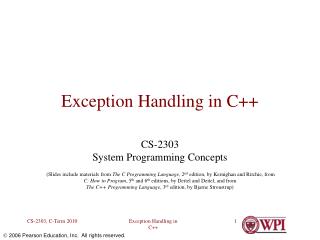 Exception Handling in C++