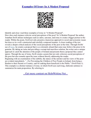 Essay Proposal Examples