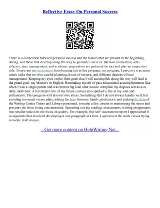 Success Essay Writing