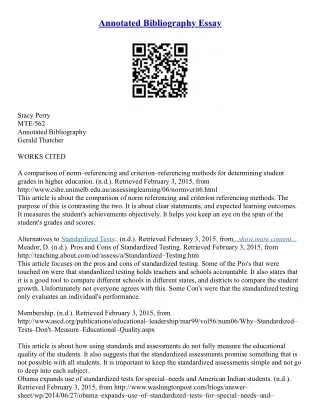 Annotated Essay