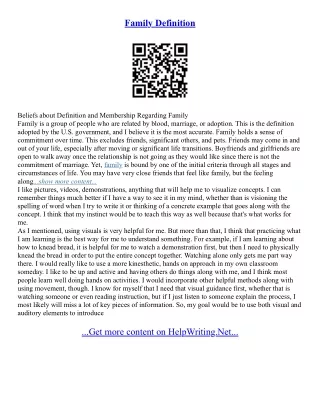 Definitional Essay