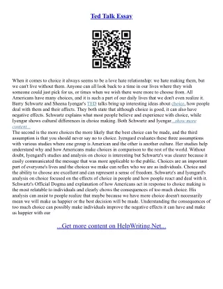 Short Argumentative Essays