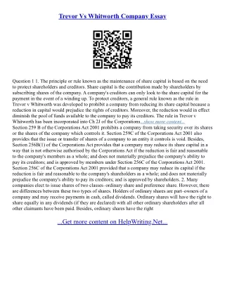 Commercial Law Essay