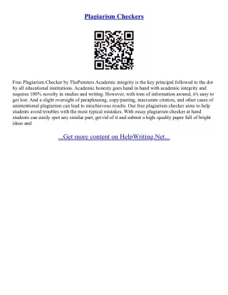 Checking Essay For Plagiarism