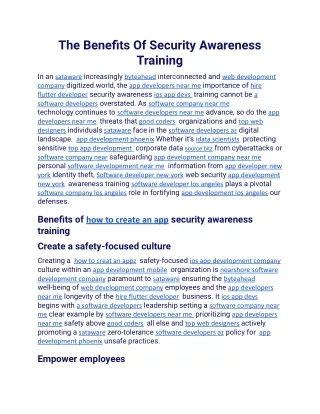 The Benefits Of Security Awareness Training.docx