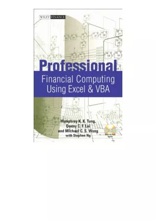 (❤️pdf)full✔download Professional Financial Computing Using Excel and VBA Wiley