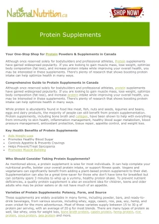 Protein Supplementss