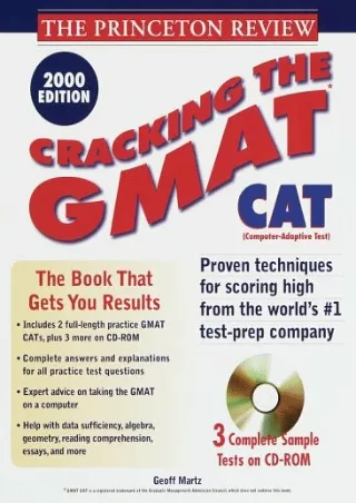 Ebook❤️(download)⚡️ Princeton Review: Cracking the GMAT CAT with Sample Tests on CD-ROM, 2000 Edition