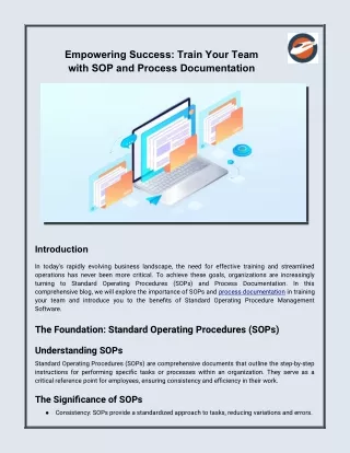 Empowering Success: Train Your Team  with SOP and Process Documentation