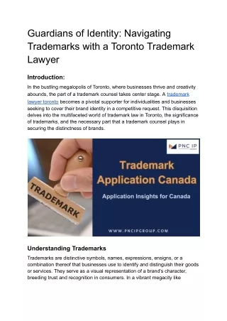 Trademark application canada