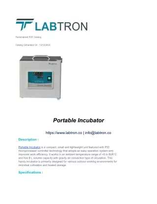 Portable Incubator