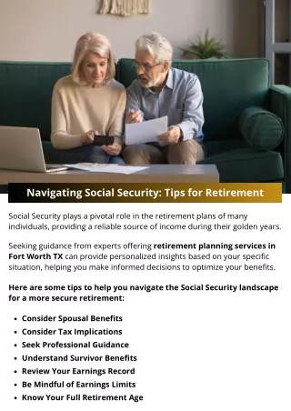 Navigating Social Security Tips for Retirement