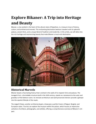 Explore Bikaner