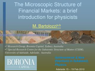 The Microscopic Structure of Financial Markets: a brief introduction for physicists