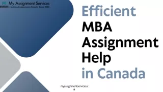 Premium MBA Assignment Help Services in Canada by MAS Experts