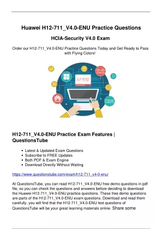 Study H12-711_V4.0-ENU Exam Questions (2024) to Supercharge Your Preparation