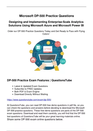 Study Microsoft DP-500 Exam Questions (2024) to Supercharge Your Preparation