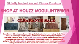 Globally Inspired Art and Vintage Furniture