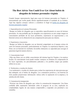 bufete de abogados de lesiones personales virginia