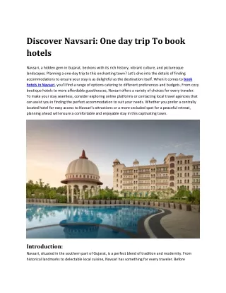 Discover Navsari  best place to visit