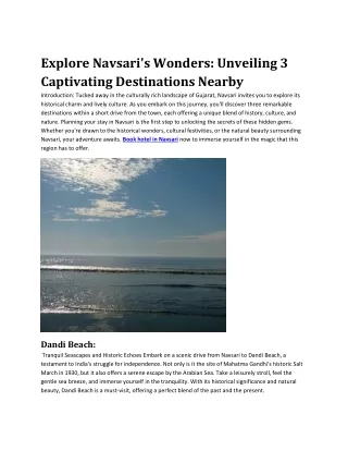 Explore Navsari