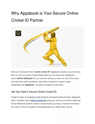 Appabook_ Get Safe & Secure Online Cricket ID and Win More (1)
